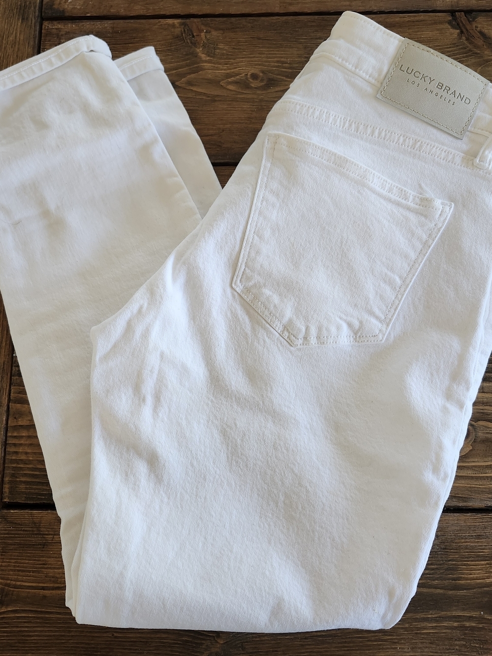 Lucky Brand White Skinny Jeans Women's 8/29 Low Rise Stretch Pants